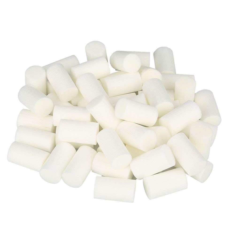 Fafeicy High Pressure Pump Filter, 50Pcs Fiber Cotton Pre Filter for 30MPa Air Compressor, Reusable, Compact Density Filter, White