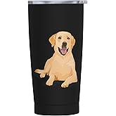 Wisedeal Labrador Stainless Steel with Lid Coffee Mug 20 Oz - Insulated Double Wall Thermal Vacuum Tumbler Mug, Christmas Birthday Love Dog Gifts for Dad Mom, Perfect for Cafes Offices Home Use