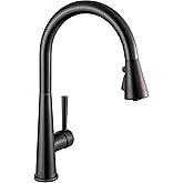 Oil Rubbed Bronze Kitchen Faucet with Pull Down Sprayer, Lava Odoro Bronze Single Handle Kitchen Sink Faucet, Faucet for Kitchen Sink with Magnetic Docking Spray Head, Deck Plate, KF321-ORB