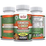 Halloween Spooky Sale!! Best Turmeric Curcumin Capsules w Ginger &amp; Bioperine - Best Antioxidant Pills, Anti Inflammatory, Improves Metabolism, Supports Cardiovascular System, Anti-Aging Supplements |