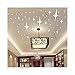 Alrens_DIY(TM) 8.5cm 50pcs Twinkle Stars Ceiling Decor Parlor Crystal Reflective DIY Mirror Effect 3D Wall Stickers Home Decoration (Silver)