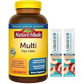 Nature Made Multi for HIM 300 CT Tablets Bonus 2 Sugar-Free White Peach Hydration Sticks