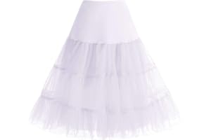Bbonlinedress Women's 50s Petticoat Skirt Vintage Tutu Crinoline Underskirt Half Slip Skirt