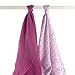 Yoga Sprout Muslin Swaddle Blankets, Purple Lotus, 46 Inch X 46 Inch, 2 Count
