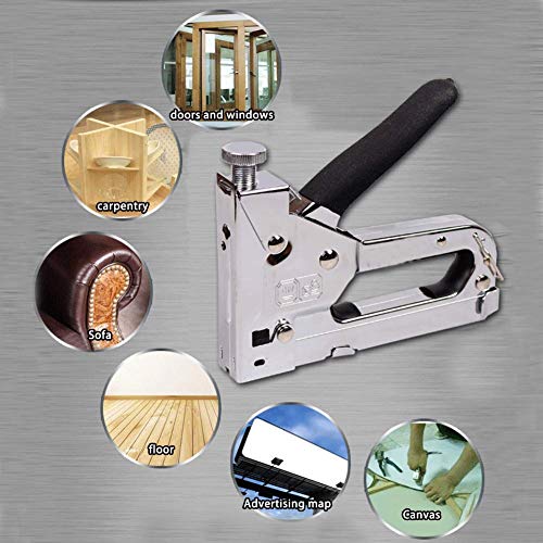 Staple Gun with Remover - 3 in 1 Heavy Duty Staple Nail Steel Gun Kit with 1000 Staples, Upholstery Stapler for Fixing Material, Decoration, Carpentry, Furniture, Doors and Windows - Thumbnail 6