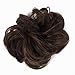 Haironline Scrunchie Scrunchy Bun Up Do Hair piece Hair Ribbon Ponytail Extensions Wavy Curly DARK BROWN MIX LIGHT AUBURN