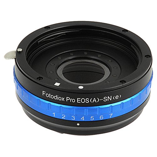 Fotodiox Pro IRIS Lens Mount Adapter Compatible with Canon EOS EF Full Frame Lenses to Sony E-Mount Cameras