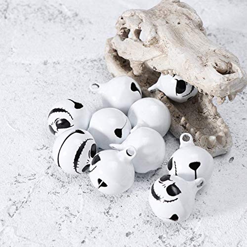 Zafina Jack Skellington Halloween Bells Nightmare Before Christmas Pumpkin Copper Bell Pet Collar Ghost Skull Bells Pet Puppy Kitten Cat Decorations Pendants