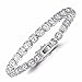 Caperci Mothers Day Gifts White Gold Plated Cubic Zirconia Tennis Bracelets for Women