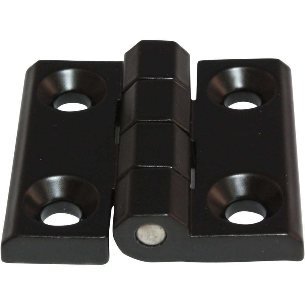 3D24_eu Metal Door Hinges, 60 x 60 mm, Zinc Die-Cast, Black Powder Coated, 270°, GD-Zn, Type B, M8, 8 mm Groove Width, 3DMC60214