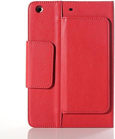 Henxlco Wireless Bluetooth Keyboard w/ Stand PU Leather Case Cover For Apple iPad Mini Retina 2 3 4 (red)