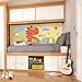 HAOKHOME W-10603 Wall Decal Cute Dinosaur Wall Sticker for Kids Room Children Bedroom Living Room