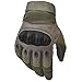 Military Hard Knuckle Tactical Gloves Motorcycle Gloves Motorbike ATV Riding Army Combat Full Finger Gloves for Men Airsoft Paintball Army Green Small