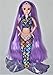 Eledoll Mermaid Princess Doll Purple Sirenia Very Long Hair Poseable Mermaid Doll 11.5 inch Fashion Doll