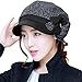 Siggi Winter Black Newsboy Cap for Women Rhinestone Cabbie Hat 8 Panel Dark NavyOne Size 16083_darknavy