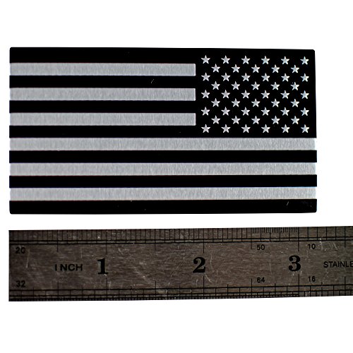 ALUMINUM American Flag Sticker Decal Emblem | perfect for vehicle, truck, car, motorcycle, rv, scooter, or suv 3.18” x 1.75” (Stars on the RIGHT side) - Thumbnail 6