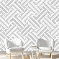 Wall Mural Geometric Pattern Removable Self-Adhesive Wallpaper Wall Decoration for Bedroom Living Room - 66x96 inches