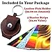 Pick-a-Palooza DIY Guitar Pick Punch Gift Pack - Premium Pick-Maker with Leather Key Chain Holder, 4 Strips and a File - Red