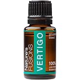 Nature's Fusions Vertigo Relief Essential Oil Blend w/Peppermint - 15ml | Vertigo Relief Products - 100% Pure &amp; Natural Essential Oil Blend Ginger Oil for Nausea, Motion Sickness &amp; Dizziness
