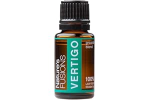 Nature's Fusions Vertigo Relief, Ginger Oil Nausea Relief Essential Oil Blends (15ml) - Fast-Acting Motion Sickness Relief, Morning Sickness Relief, Dizziness Relief, & Vertigo Medicine w/ Peppermint