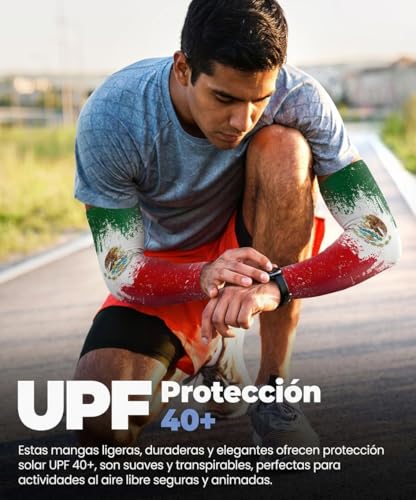 UZNOONL 2 Pares Mangas para Brazos UV, Fresco Manga Protectora para Brazo, Mangas para Brazos para Hombrey Mujer para Decoracion para COPA MUDIAL 2026