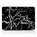 iDOO Marble Pattern Case for [ MacBook Air 11 inch ] (Model: A1370 and A1465 )- Matte Rubber Coated Hard Shell Cover - Black