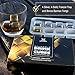 Whiskey Stones Luxury Gift Set - Stainless Steel Rocks 4 Gold + 4 Silver Combo - Reusable Ice Cubes with Barman Tongs and Freezer Tray | by Southern Chill