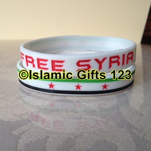 Syrian Flag Bracelet-FREE SYRIA-10 pcs-,many for FLAGS in stock,Islamic Gifts 123 Under $2 and more