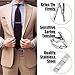 BMC 8pc Mens Tie Clips Bar Pins for Skinny Neckties Accessories - Various Sets