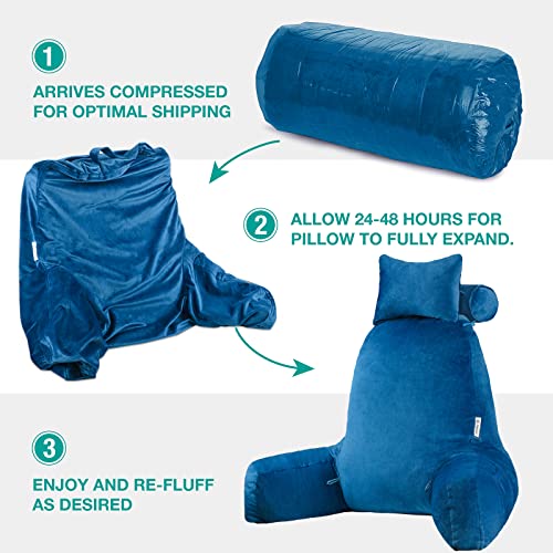 Vekkia Bed Rest Reading & Neck Pillow, Bonus Multifunction Detachable