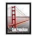Frametory, 11x14 Black Picture Frame - Engineered Wood with Plexiglass - Golden Gate Bridge Poster Frame 11x14, 1 Pack
