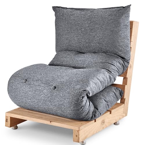 Futon Colchonete Dobrável De Espuma Solteiro Grafite