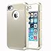 ULAK iPhone 5S Case, iPhone 5 Case,iPhone SE Case, Slim Protection Case Hybrid Scratch Resistant Hard Back Cover Shock Absorbent TPU Bumper Protective Case(Champagne Gold/Champagne Gold)