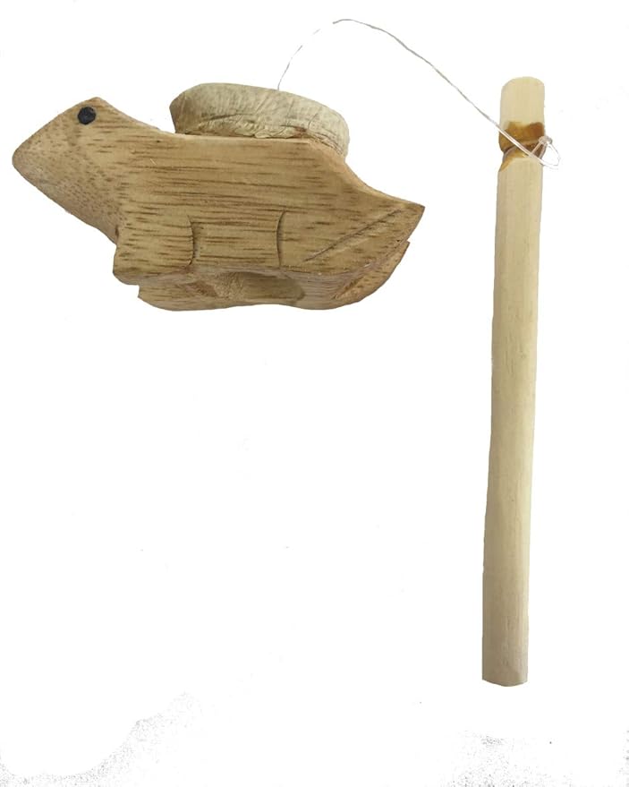 Novedad Madera Rana Sonido Tambor / Sonido Efecto - Genial Sonido De