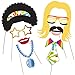 TMCCE 70's Photo Booth Props Party Supplies Kit For 70's Party Decorations Disco Fever,Hippie Party, I Love 70's, Groovy Photobooth Props, 1970's Party Supplies