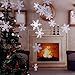 3D White Snowflake Garland - 24Pcs Winter Wonderland Hanging Snowflake Decorations for Christmas & Holiday Home Decor