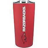 Campus Colors NCAA Stainless Steel Tumbler perfect for Gameday - 18 oz - Double Walled - Keeps Drinks Perfectly Insulated (Arkansas Razorbacks - Cardinal)