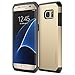 Trianium Galaxy S7 Edge Case, [Protak Series] Ultra Protective Dual Layer TPU Bumper + Hard Polycarbonate Back Plate Heavy Duty Cover + Shock Absorbing for Samsung Galaxy S7 Edge [Champagne Gold]