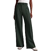 NIMIN Women Wide Leg Pants High Waisted Dressy Work Office Trousers Business Casual Palazzo Pants 2026 Summer Fashion Outfits with Pockets Dark Green XX-Large