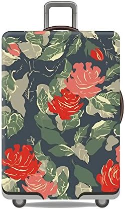 Gifts Treat Suitcase Cover Luggage Cover (Without Suitcase) (Suitcase Cover Peony, S(Fit 18"-21" Suitcase))