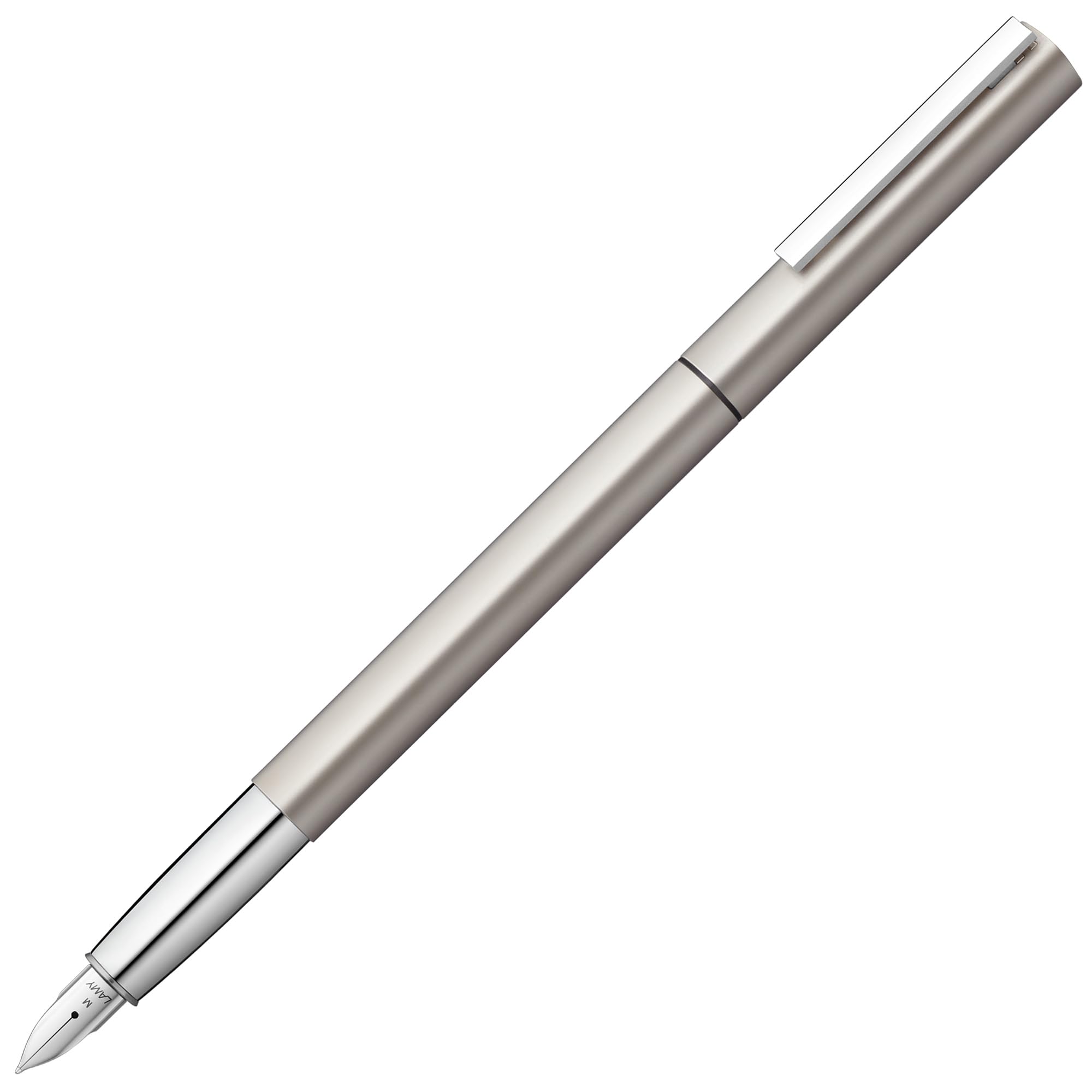 Lamy Ideos 1235460 Fountain Pen 70 - High-Quality Fountain Pen Made of Brass Housing with Palladium Finish with a Clip Made of Polished Stainless Steel in Silver and a Stainless Steel Nib - Nib Size