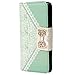Galaxy Note 5 Case TOOPOOT Fresh Cute Flip Wallet Leather Case Cover with Card Slots for Smasung Galaxy Note 5 (green1)