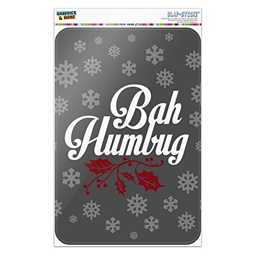 Bah Humbug Christmas Funny Home Business Office Sign - Window Sticker - 6