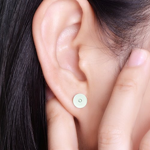 baotongle Stainless Steel Earrings Posts Flat Pad (2 Size) with 100 Pairs Earring Backs for Earring Making Findings, Total 200 Pieces