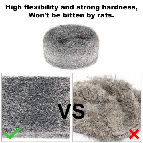 16FT Steel Wool Fill Fabric DIY Kit Coarse Wire Steel Wool for Holes Hardware Cloth Steel