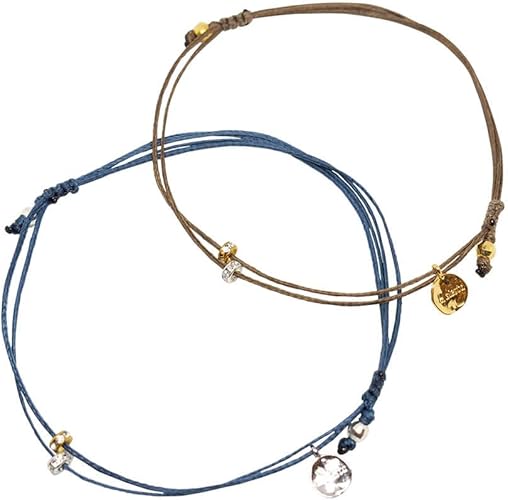 Amazon アンクレット ペア カップル ゴールド シルバー 日本製 つけっぱなし 金属アレルギー ブラウン ネイビー アンクレット 通販