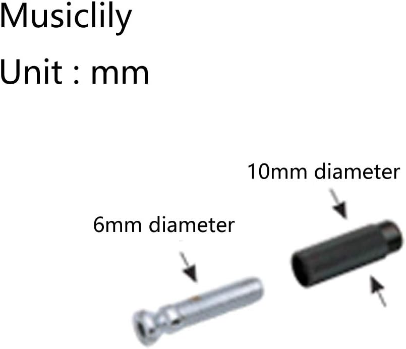 Musiclily Pro M6 Metric Size 6mm Post Studs for Electric Guitar Tremolo Bridge Chrome(Set of 2) - Image 3