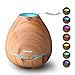 Essential Oil Diffuser for Large Room 300ml, Diffusers for Essential Oils,Aroma Diffuser for Aromatherapy, Ultrasonic Cool Mist Humidifier-Soothing Night Light- Quiet-Brown Wood Grain