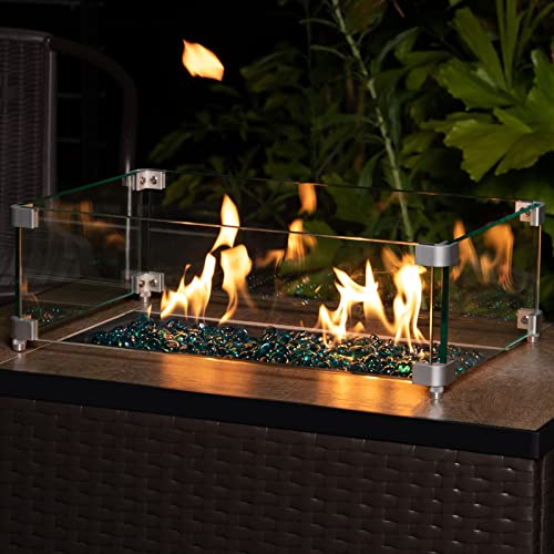 X Home 10 Pound Fire Glass Beads for Fire Pit, Gas Fireplace