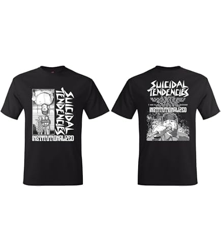 Suicidal Tendencies Official FlipSkull T-Shirt + Sticker Black